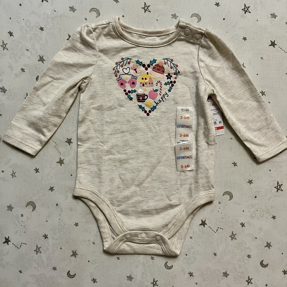 Garanimals Baby‎ Girl Winter Wonderland 3-6 Mon Long Sleeve One Piece